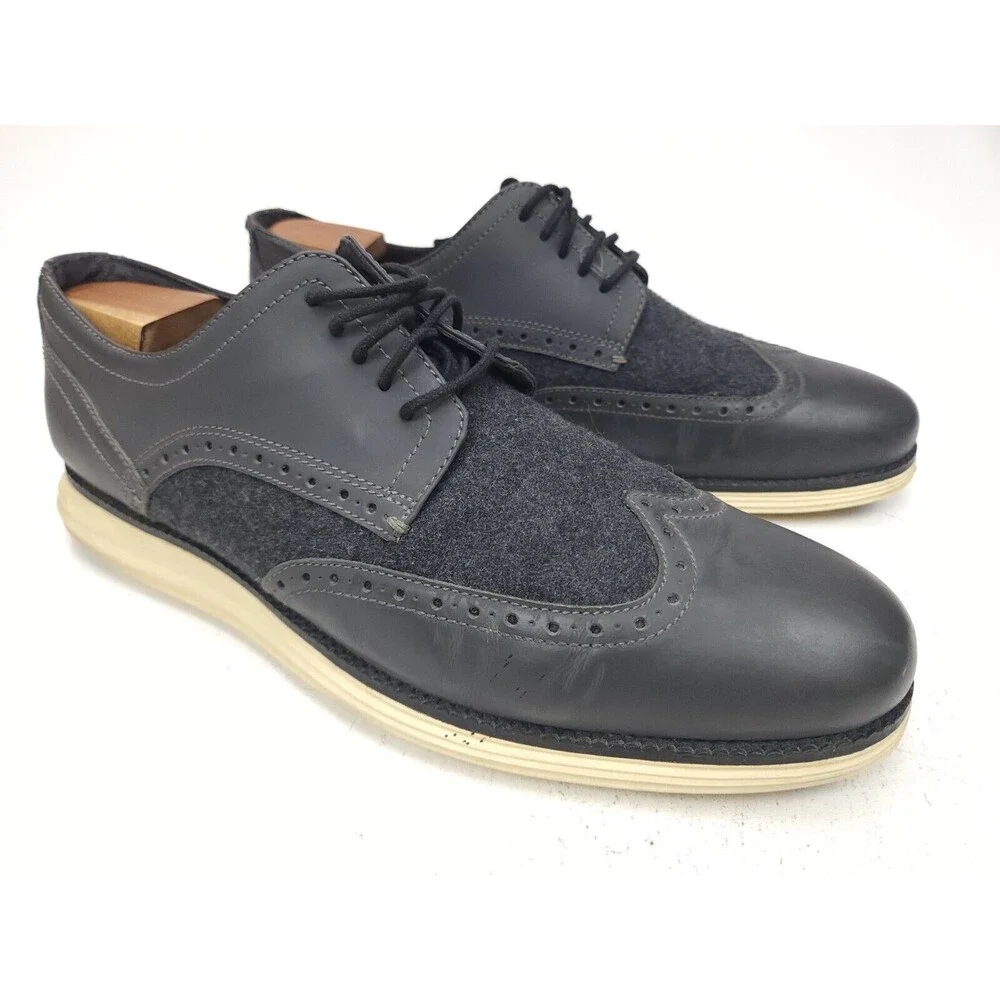 Cole Haan Original Grand Mens Size 11 M Wingtip Oxfords Gray C28861